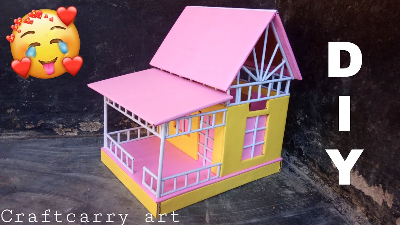How To Make A Beautiful paper House|| Easy cardboard And paper house.