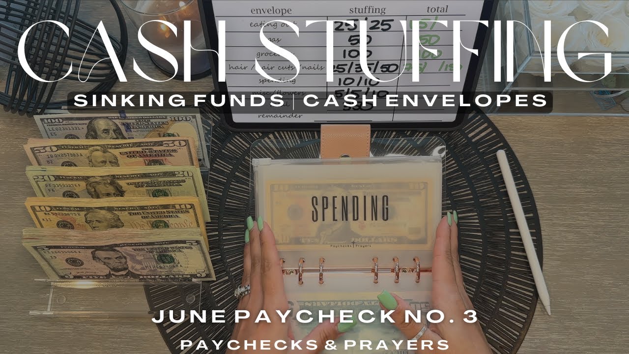 Cash Stuffing $2,125 | June Paycheck 3 | Sinking Funds + Cash Envelopes | Cash Envelope System