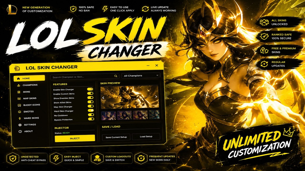 LoL Skin Changer | LoL Custom Skins | THIS NEW LOL SKIN CHANGER 2026 IS UNDETECTABLE (No Ban Risk)