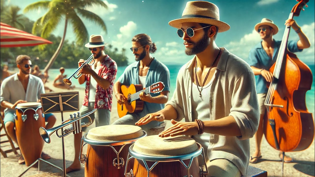 Salsa Live on the Beach | Latin Music, Conga & Trumpet That Make You Dance! | Exoduss