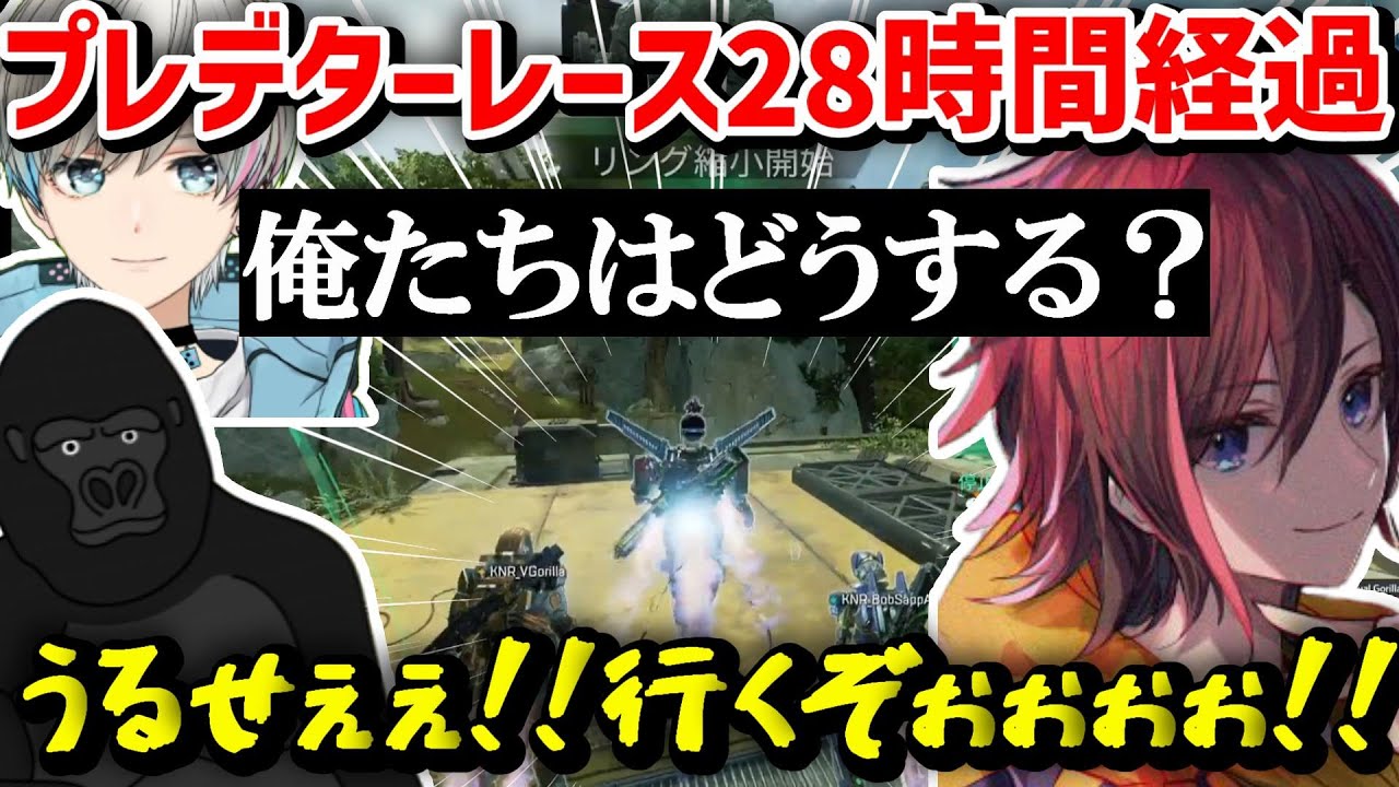 【APEX/KNRプレデターレース】28時間の末プレデターへ行こうと決めた直後のきなこ達が面白過ぎたｗｗｗ【kinako/BobSappAim/バーチャルゴリラ/切り抜き】