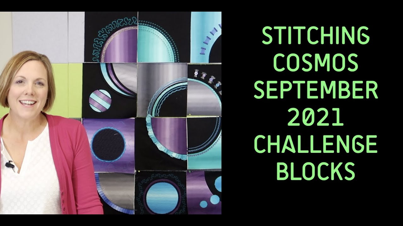 Stitching Cosmos Challenge 2021 - September Bias Binding & Blind Applique Blocks