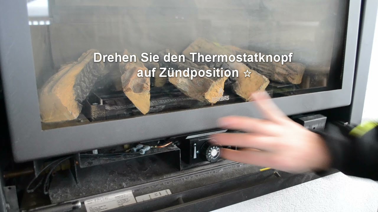 Anleitungsvideo Gasofen einschalten (For English see discription / Voor Nederlands zie beschrijving)