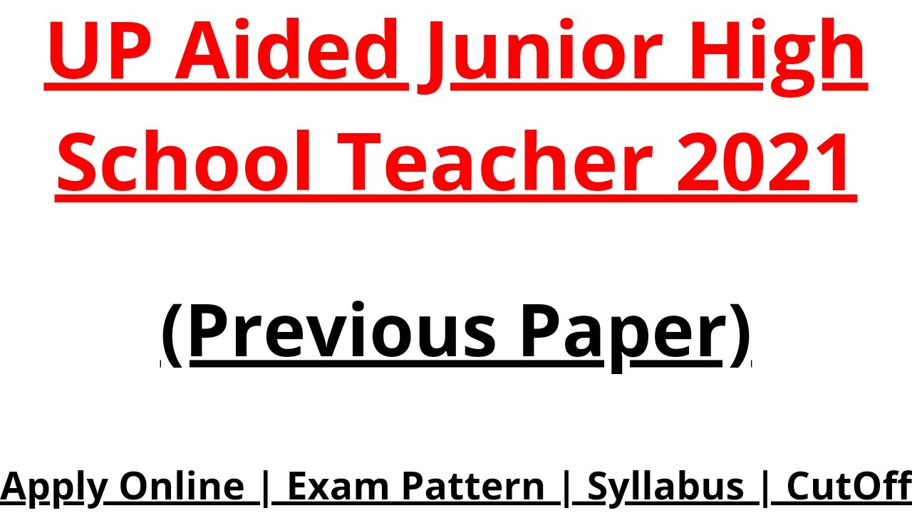 Up aided Junior high school assistant teacher previous Paper 2021 | up assistant teacher 2021 bharti
