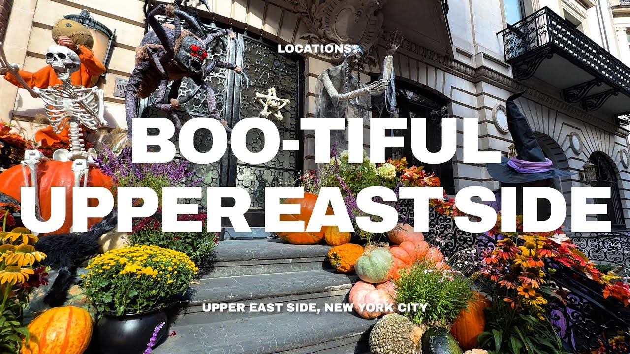 Halloween on the Upper East Side 🎃  Elegant Stoops & Spooky Decor - with Locations