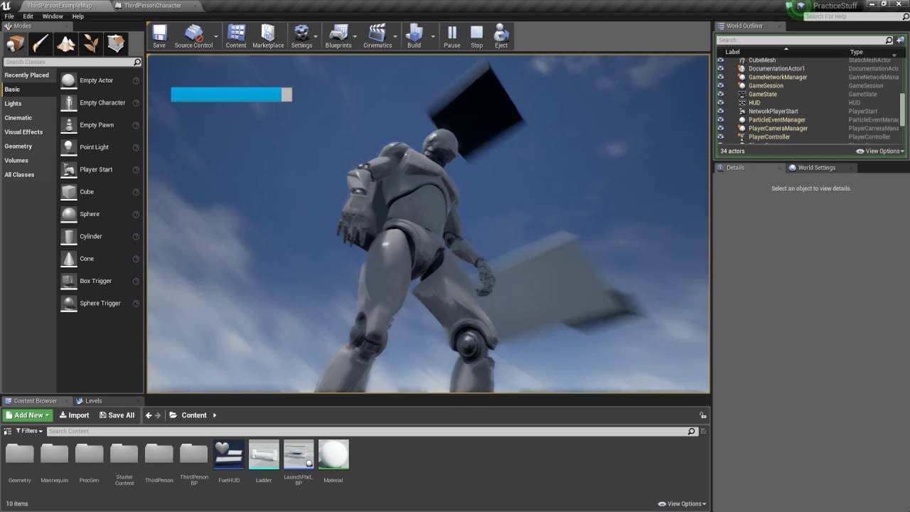 Unreal Engine 4 -Jet Pack Part 3 (Fuel Pickups)