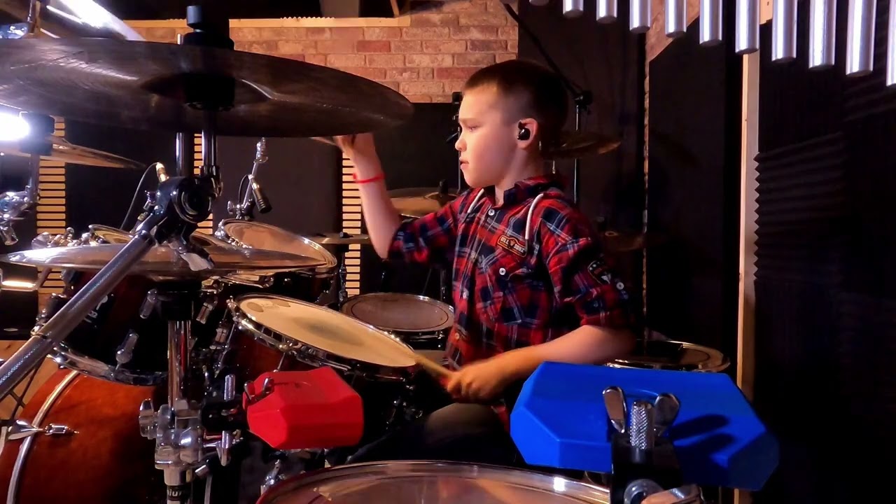 Nirvana - Smells Like Teen Spirit - Drum Cover - 9 y.o. Boy