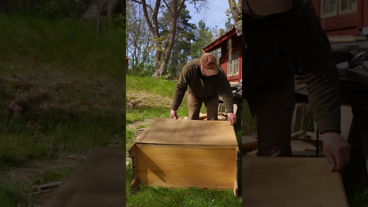 Super hot! DIY hot smoker build, from scrap grill and wood cabinet #shorts