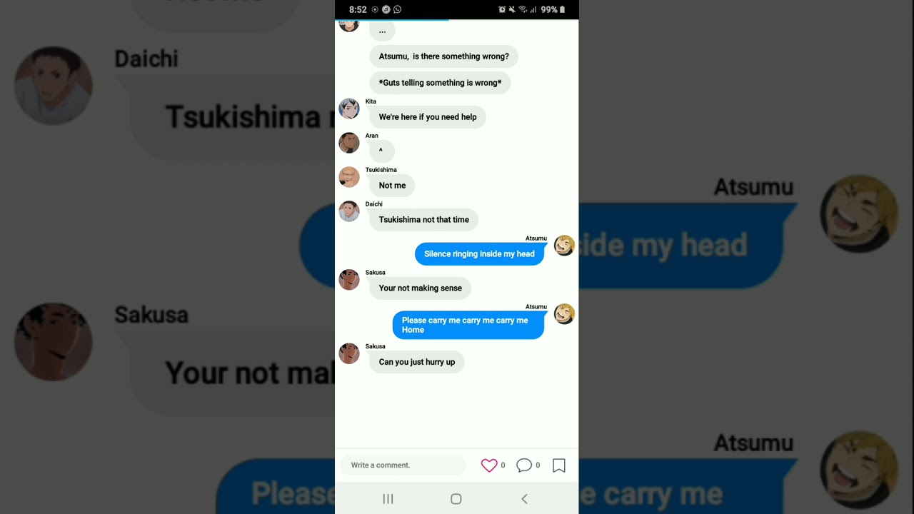 Haikyuu Text || Atsumu Lyric (Not) Prank || Arcade || Angst? Part 1