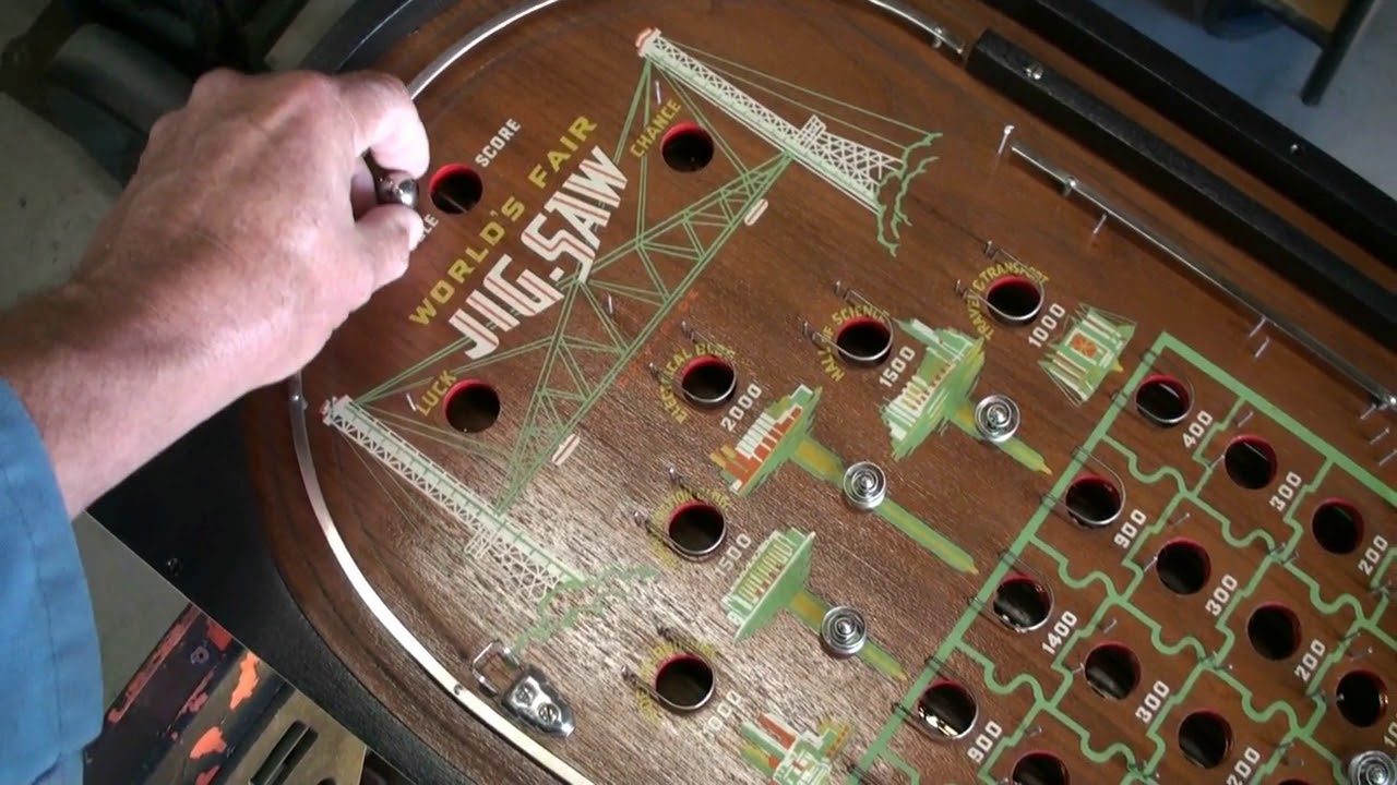 Советы по реставрации и настройке пинбольного автомата Rockola Jig-Saw World's Fair