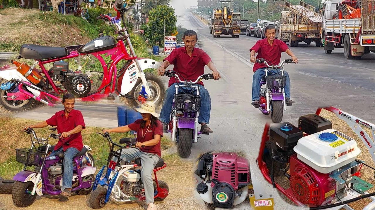 นำเครื่องสูบน้ำมาทำเป็นมอเตอร์ไซค์!!วิ่งได้ไกลความเร็วเป็น100 สุดยอดมากๆ