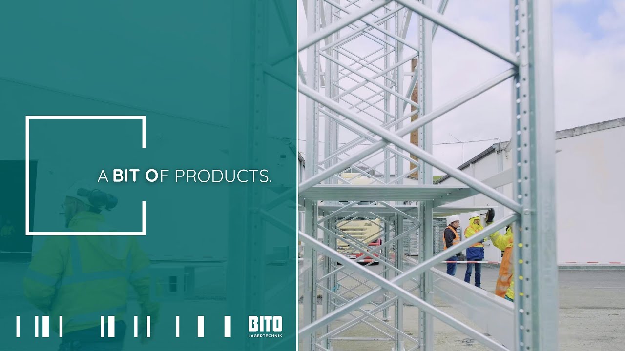 Aufbau einer Teilkomponente (30 Meter hoch) | BITO Lagertechnik
