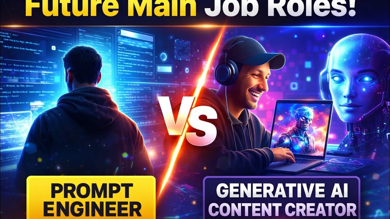 Ye 2 AI jobs future change kar sakti hain 💰1️⃣ Prompt Engineer2️⃣ Generative AI Content Creator 