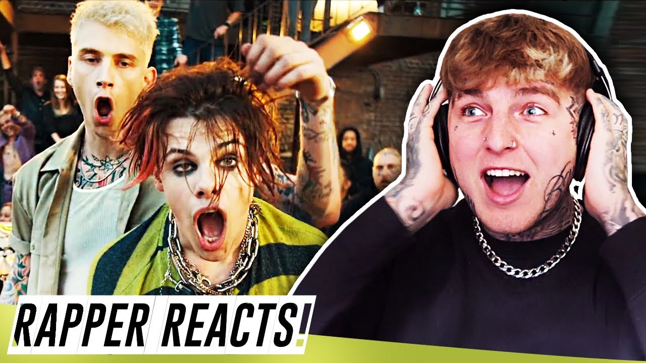 Machine Gun Kelly, YUNGBLUD, Travis Barker - I Think I'm OKAY | RAPPER REACTS