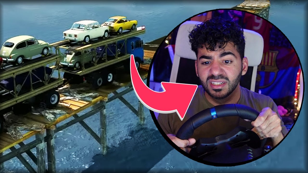 تريله قديمة و سواقه ضايعة في اصعب طريق في العالم