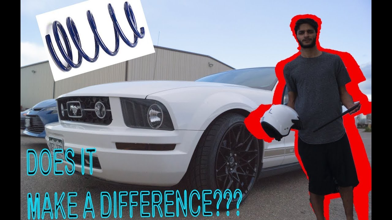 Mustang Stock Suspension VS Lowering Springs and Bigger Wheels RTR Tech Mesh
