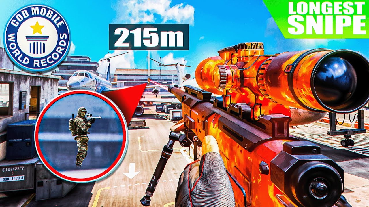 World Record Longest Snipe 215m - CODM Legendary Ranked Multiplayer