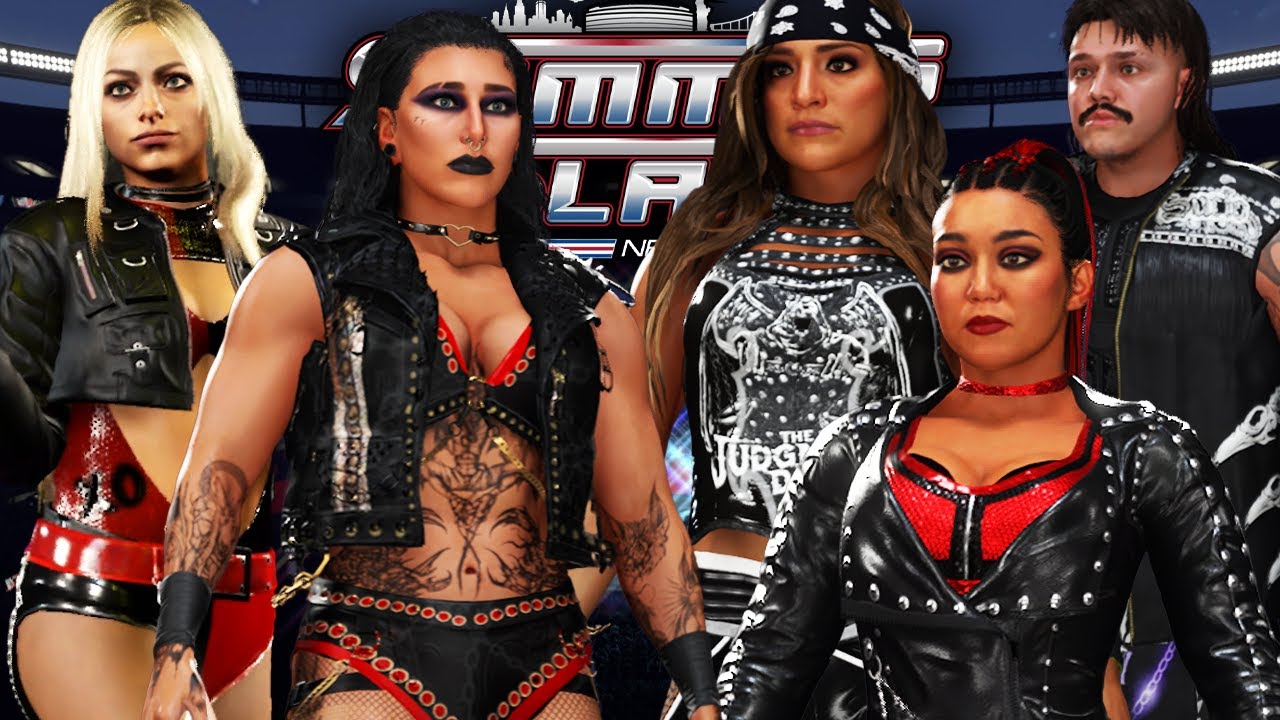 Rhea Ripley & Liv Morgan VS Raquel Rodriguez & Roxanne Perez - WWE 2K25