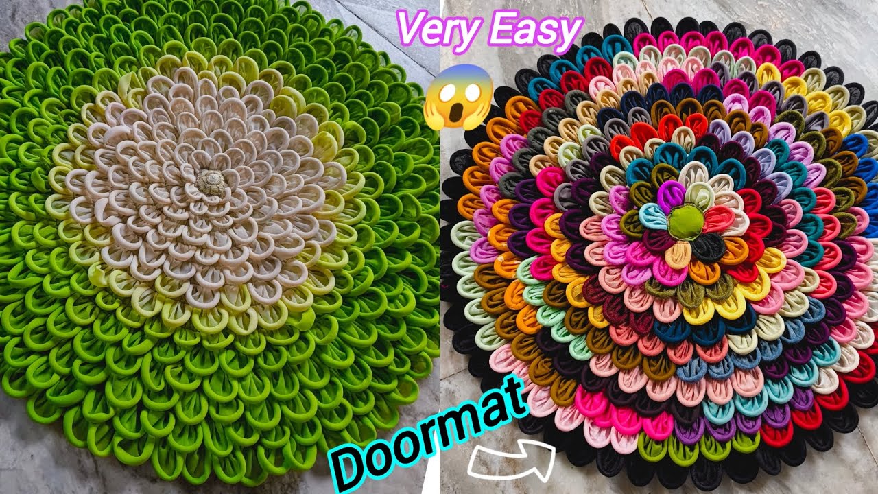 How to Make Doormat/Paydan Banane Ka Tarika/Beautiful Doormat Making At Home /DoormatDesign #mat#rug