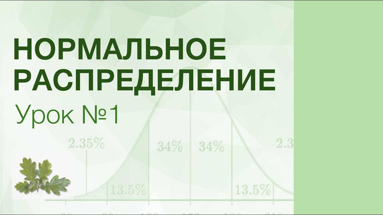 Нормальное Распределение | Урок 1