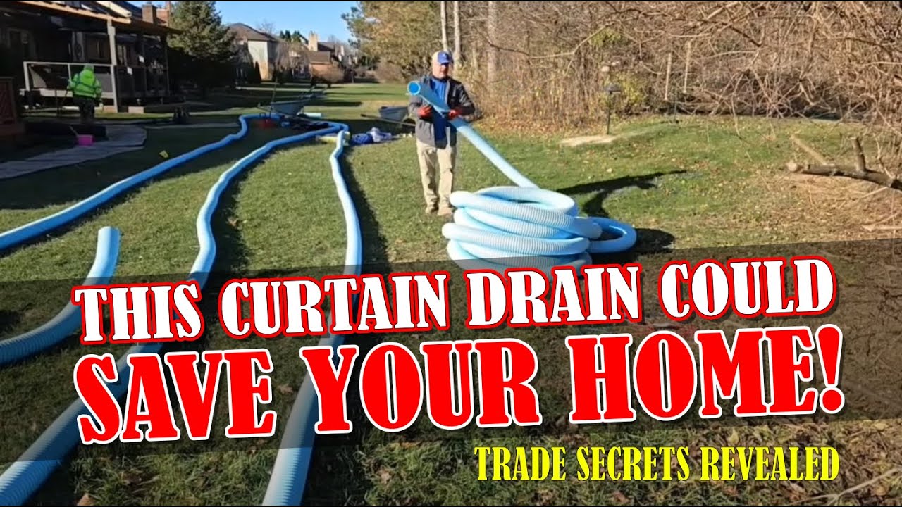 How to Build a Curtain French Drain FULL TUTORIAL - Trade Secrets