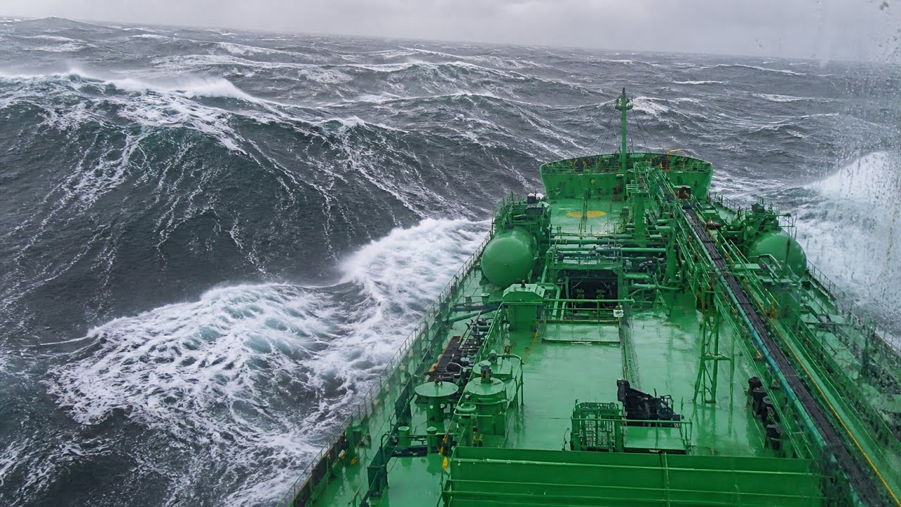Sailing across rough North Sea ⚓ #ship 