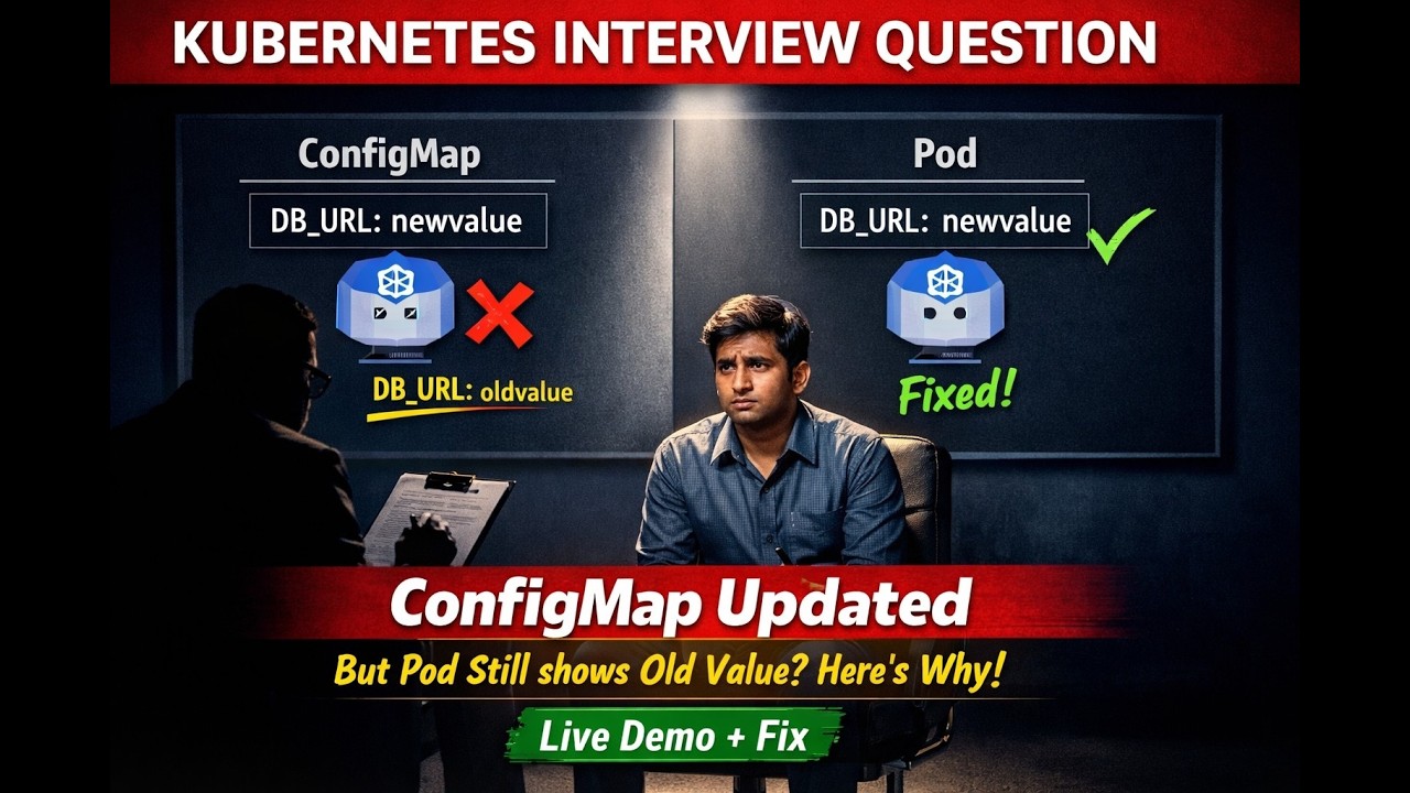 Kubernetes Interview Questions: Kubernetes ConfigMap Changes Not Working? | K8s Configmap demo