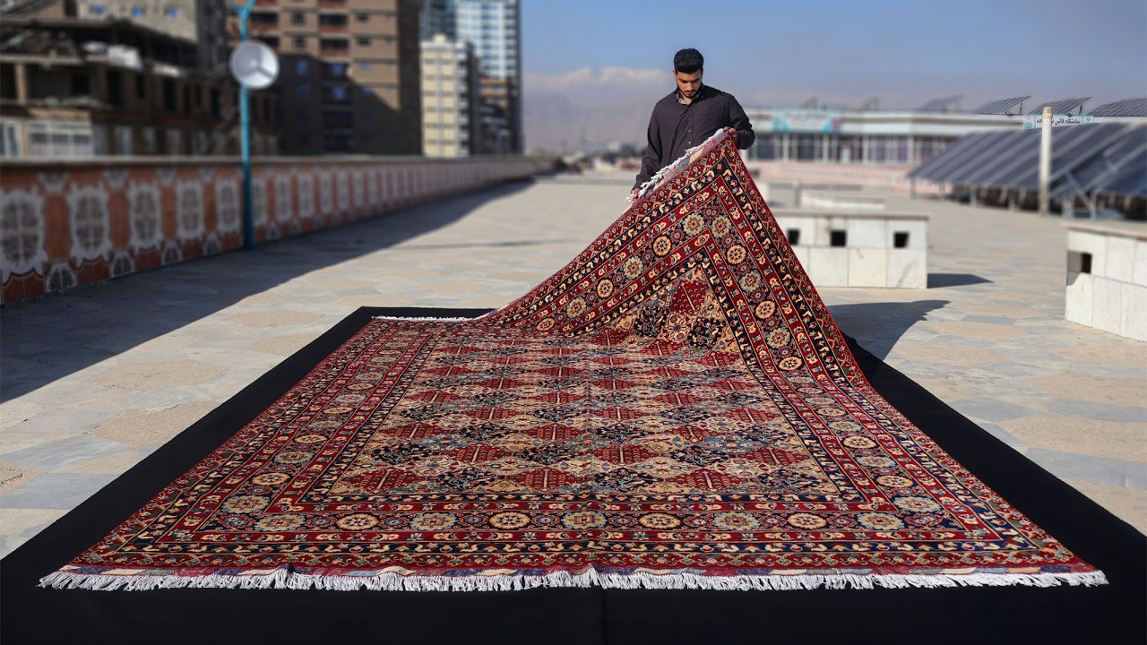 8x11 Afghan Kaghazi Rug – Hand-Knotted Turkmen Tribal Rug