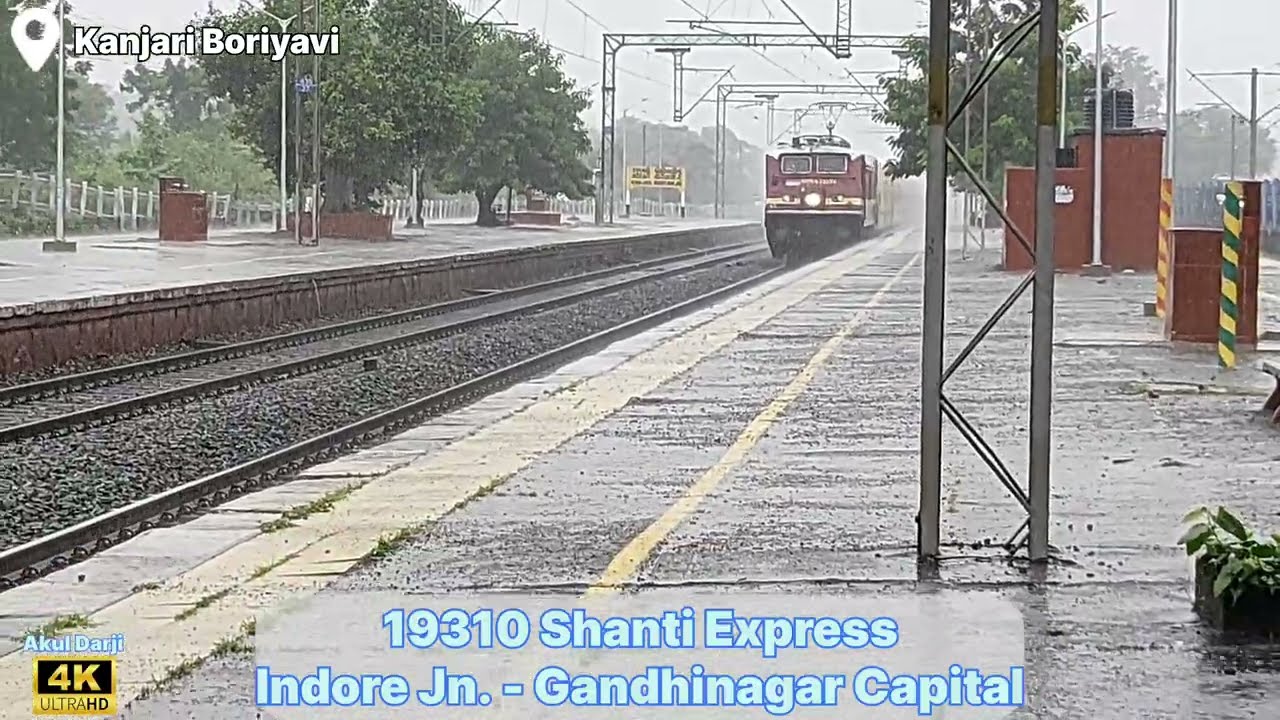 Shanti Express | 19310 | Indian Railways | Bhartiya Railway | Indore | Gandhinagar | WAP4