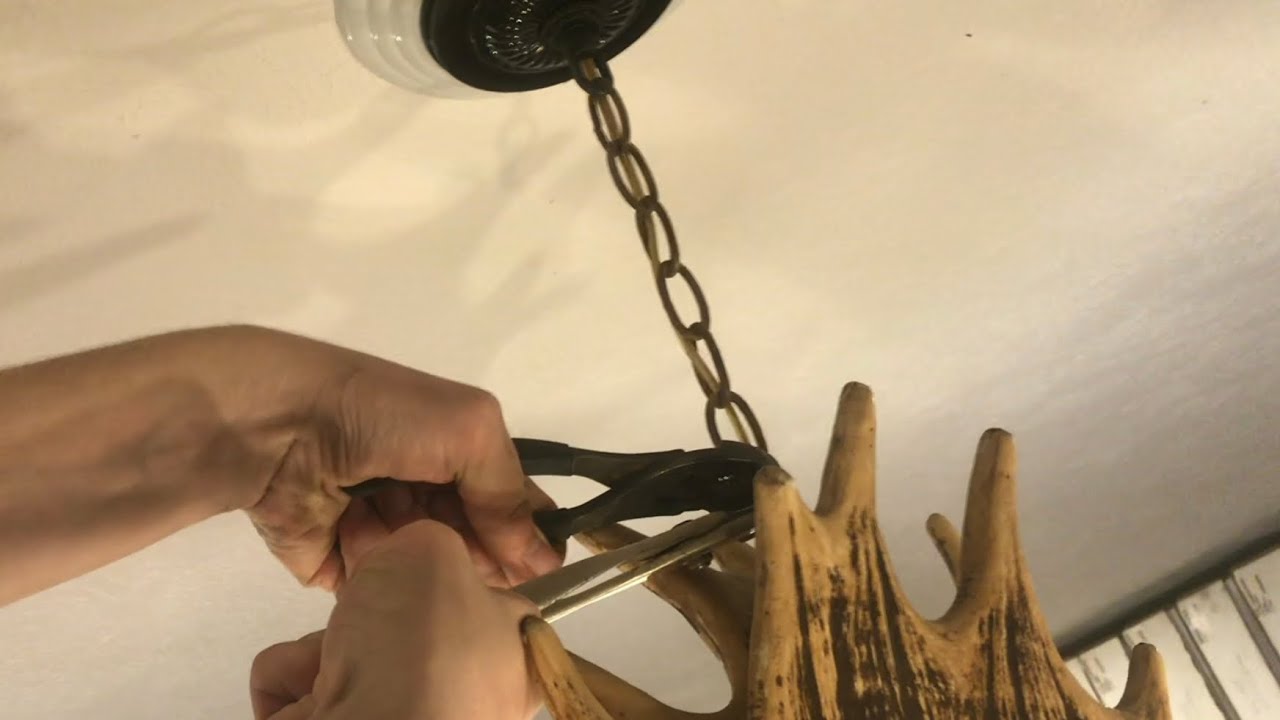 how to &ldquo;raise or lower&rdquo; a light fixture (chain link adjustment)chandelier￼