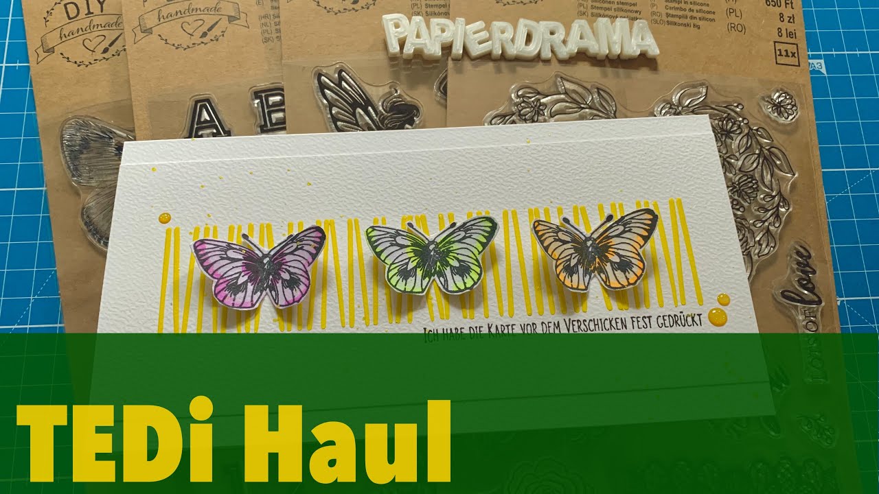 WOW! Neue Stempel von TEDi & erste Kartenidee 🦋👐