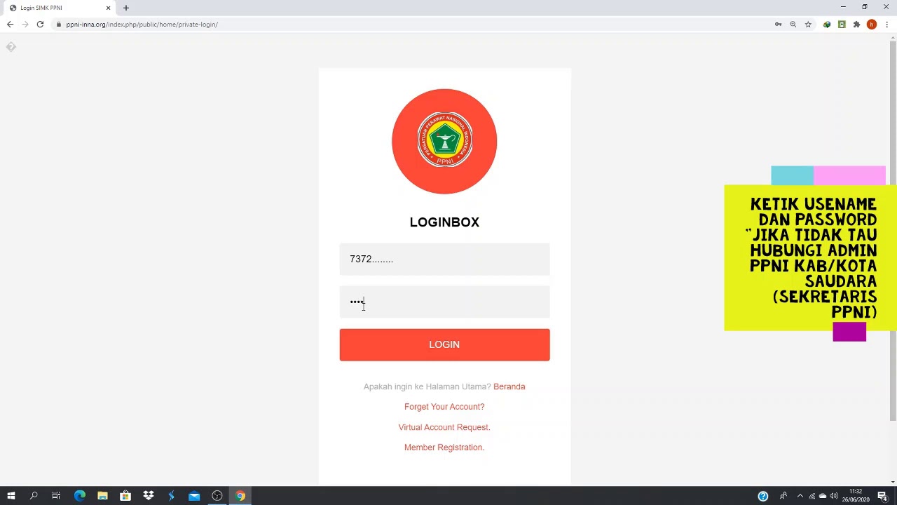 Cara Mudah Login akun PPNI
