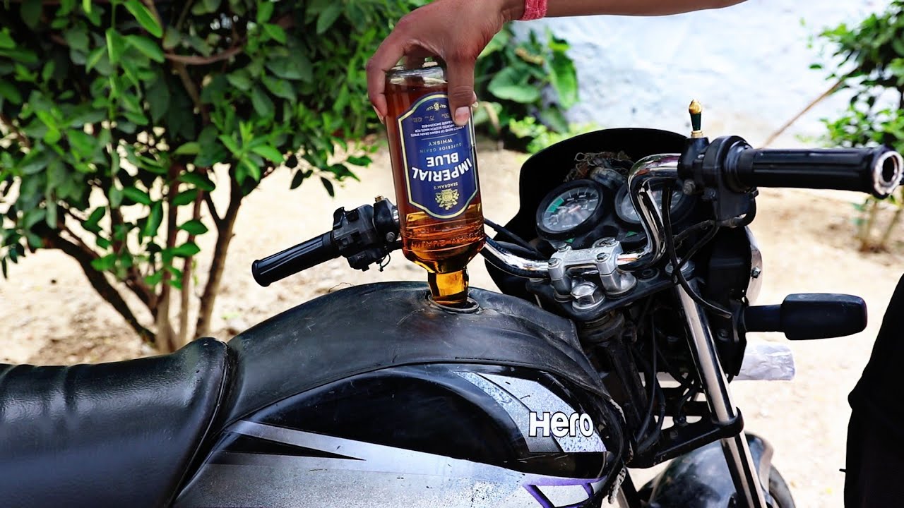 Trying Alcohol As Fuel In Bike - Experiment With Bike