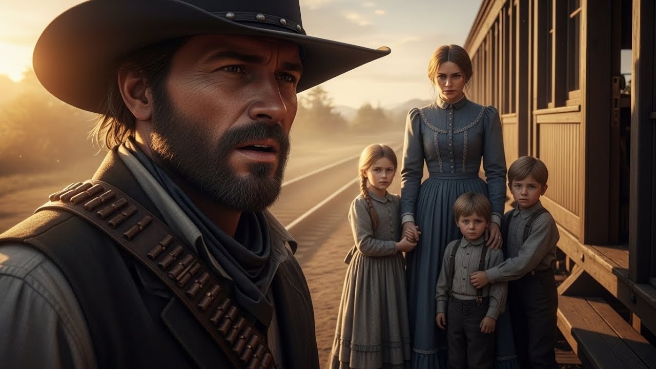 She Arrived With Three Children — The Cowboy Paused, Then Said “I’ve Got Room for Four”