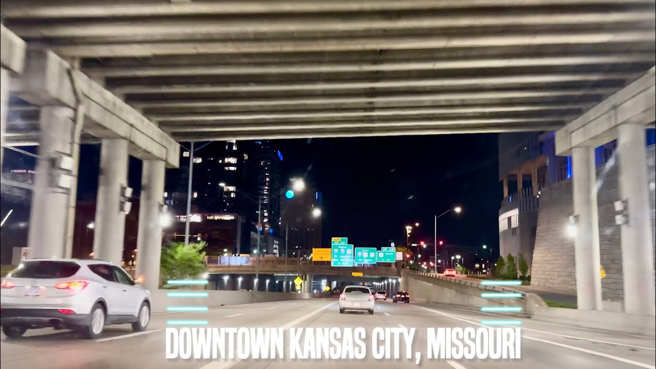 Looping Around Downtown Kansas City, MO Night Driving!
