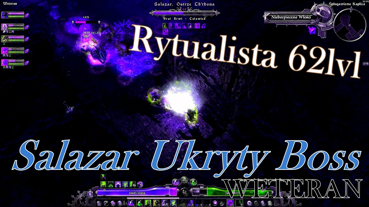 Grim Dawn - Rytualista 62lvl Przywołania Vs Salazar Ukryty Boss | WETERAN