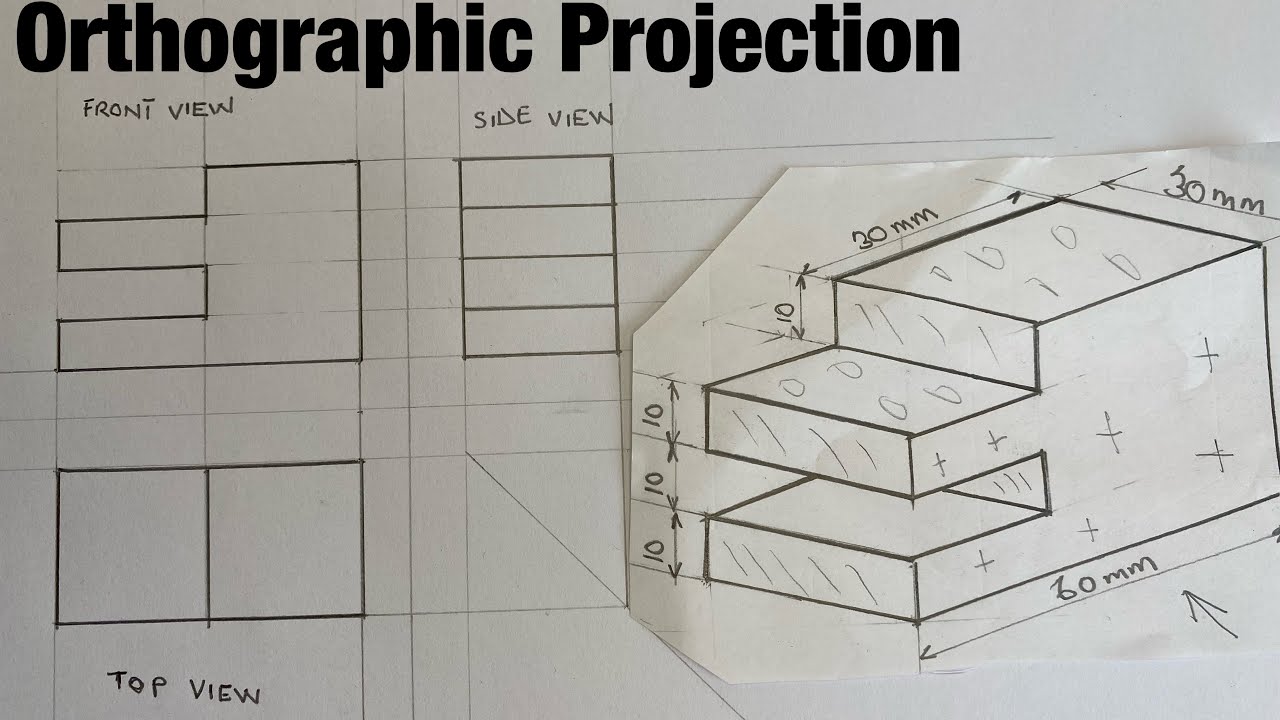 Orthographic Projection || First Angle || Part 2