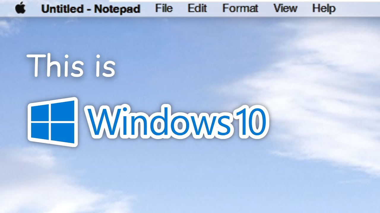 Windows 10 but it looks like MacOS. (Mac OS Transformation Pack 5.0 Demo)