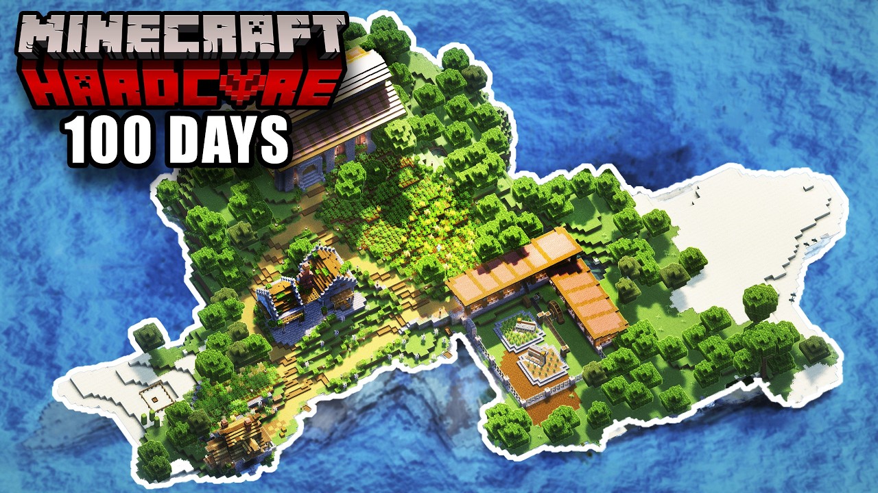 I Survived 100 DAYS Of HARDCORE Minecraft TRANSFORMING An ISLAND With Create Mod