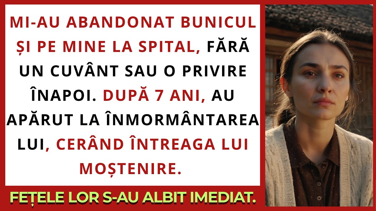 M-au lăsat cu bunicul la spital, dar la înmormântare au venit doar pentru moștenire