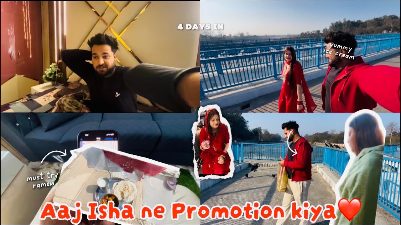 Isha ne Kiya Promotion❤️ #couplevolgs #marriageadvice #vlog #couple #dailyvlog #familyvlog #shorts 