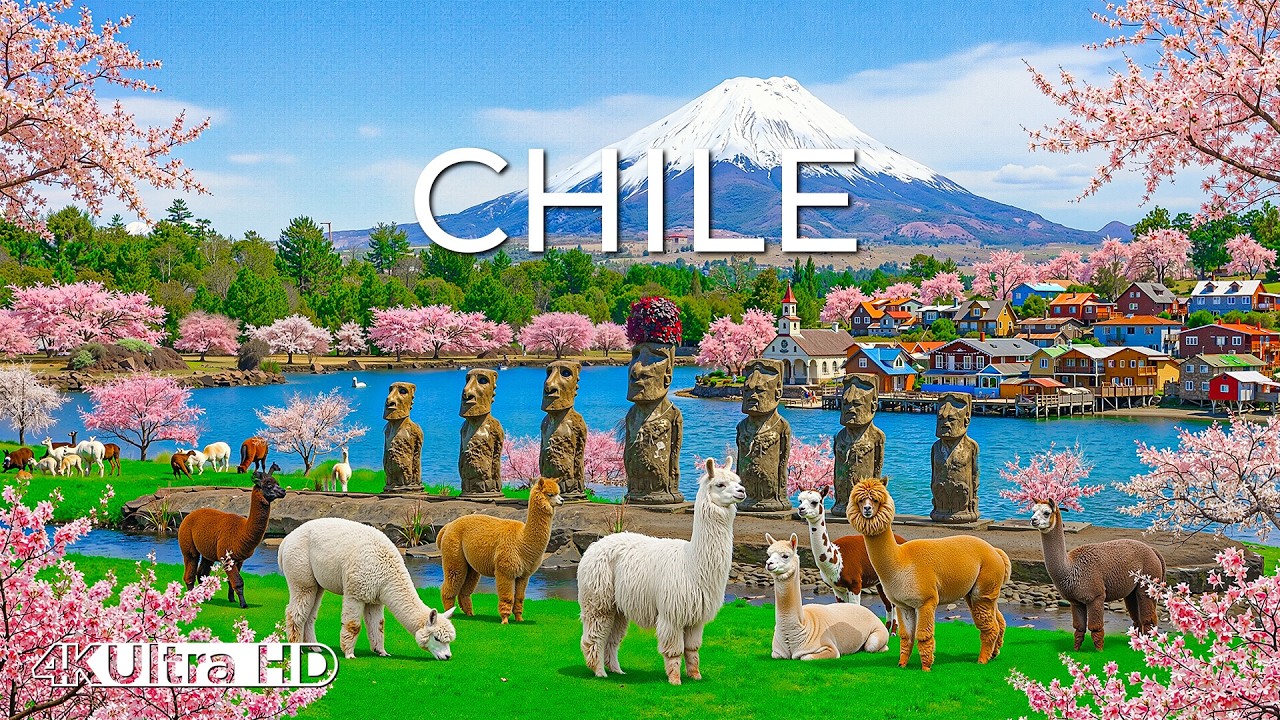 🌸🇨🇱 Spring in Chile 4K 🇨🇱🌸 | Andes Mountains, Patagonia Lakes & Wild Southern Serenity