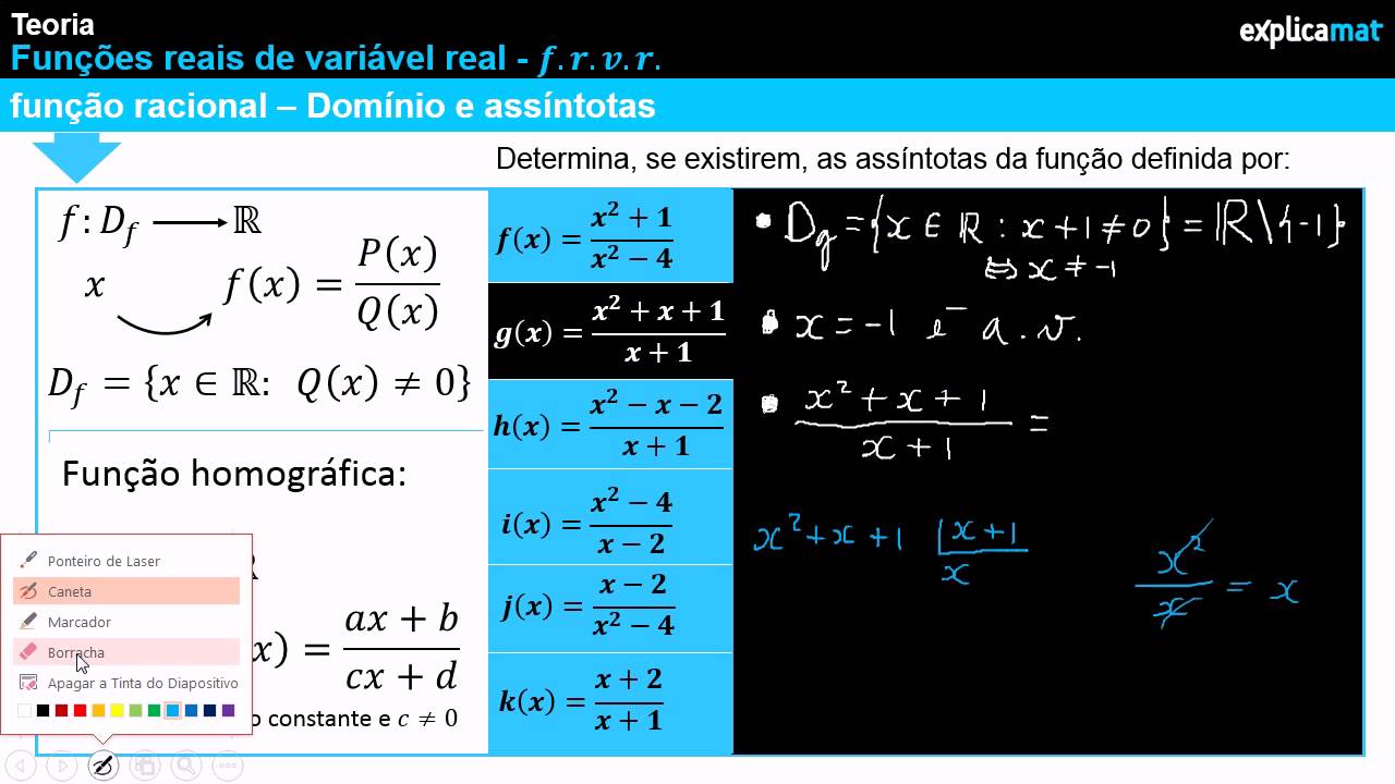 Funções Racionais 11.º Ano - Assíntotas