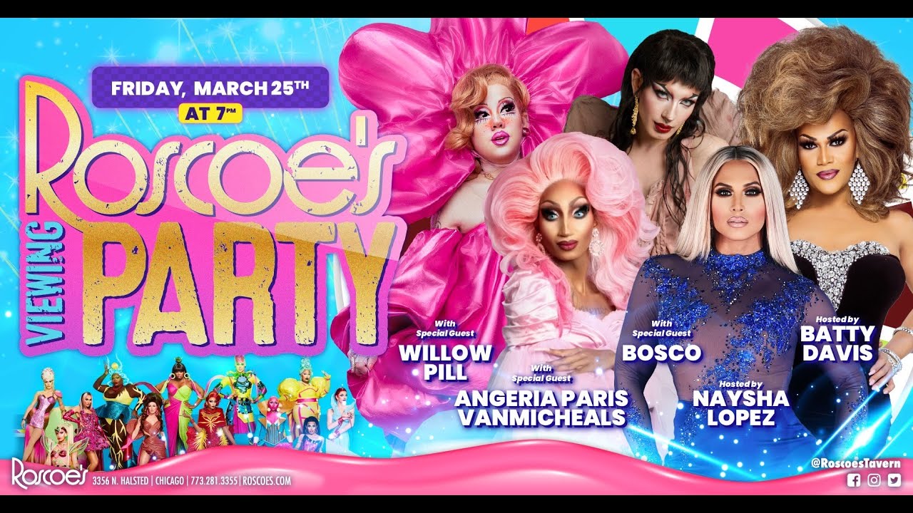 Bosco, Angeria & Willow: Roscoe's RPDR Season 14 Viewing Party with Batty & Naysha