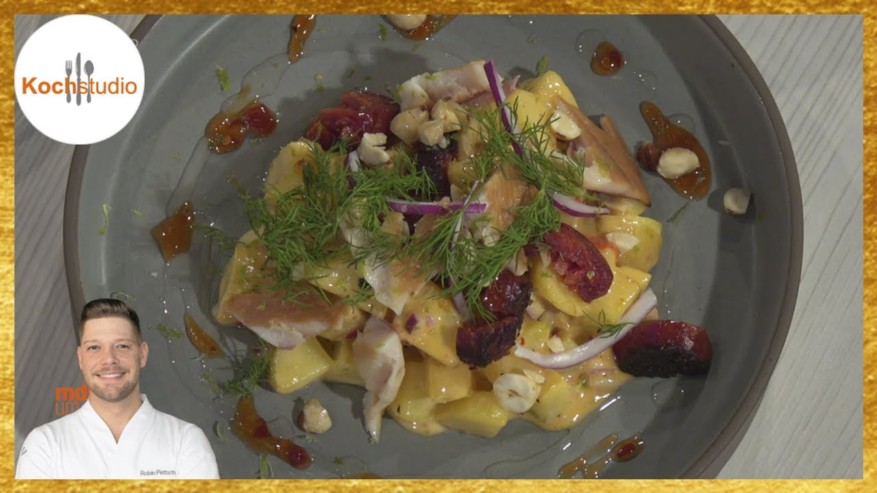 Robin Pietsch - Kartoffelsalat mit geräucherter Forelle & Chorizo