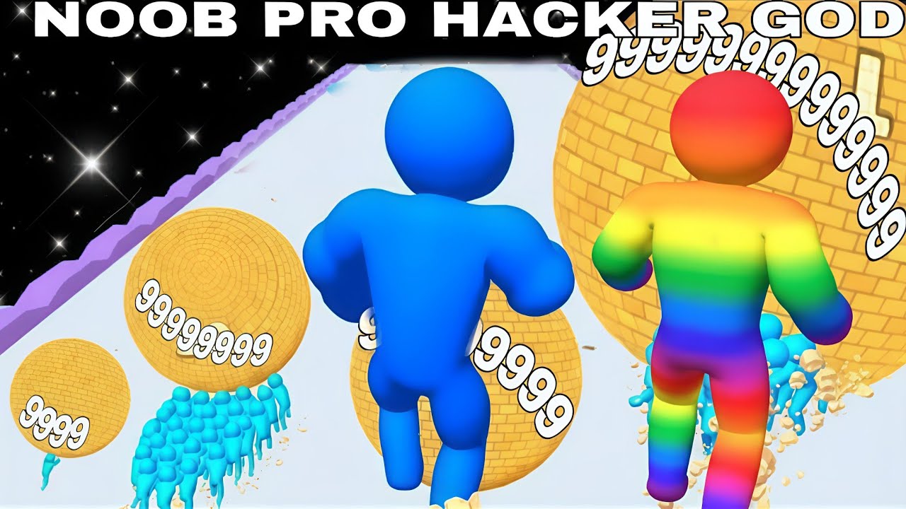 Amazing Gameplay ★★★NOOB VS PRO VS HACKER VS GOD in Rescue Push