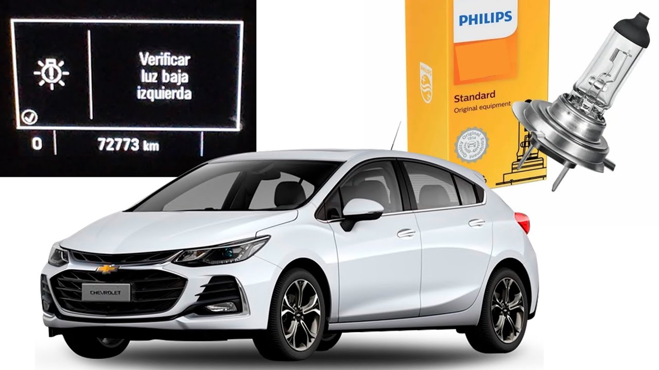 Cambiar luz baja Chevrolet Cruz - lampara Cruze