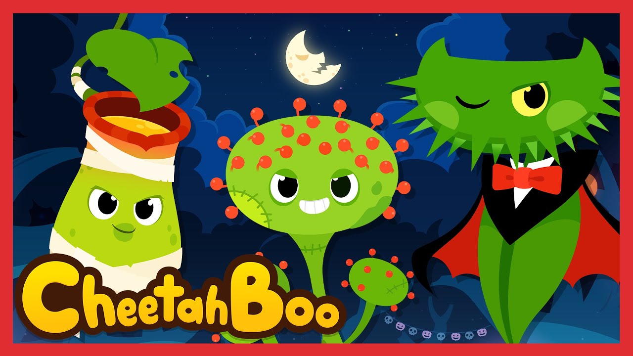 👻🧛Creepy Halloween in the Forest👻🧛 | 💥Monster Plants💥 | Nursery rhymes | Kids song |#Cheetahboo