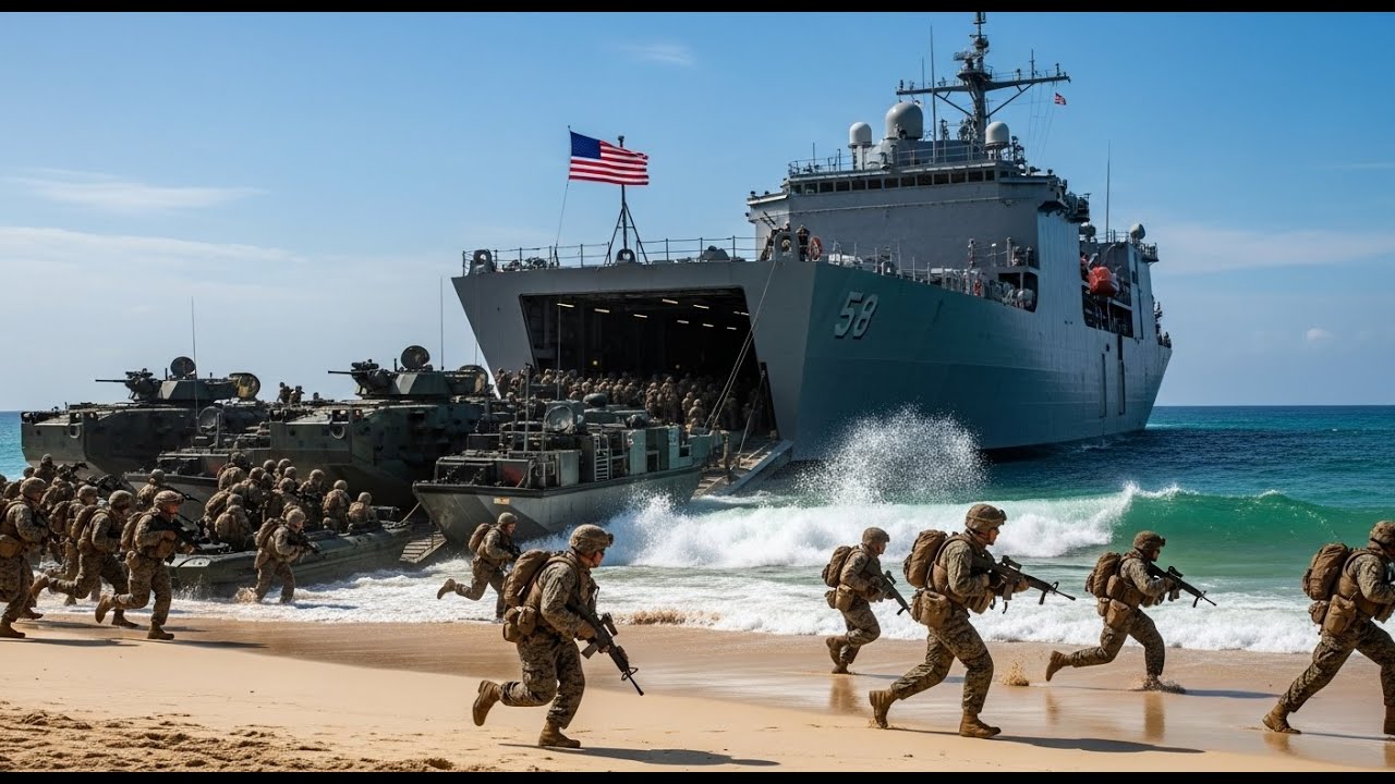 High Tension in Venezuela! Thousands of Elite U.S. Marines Land in the Caribbean
