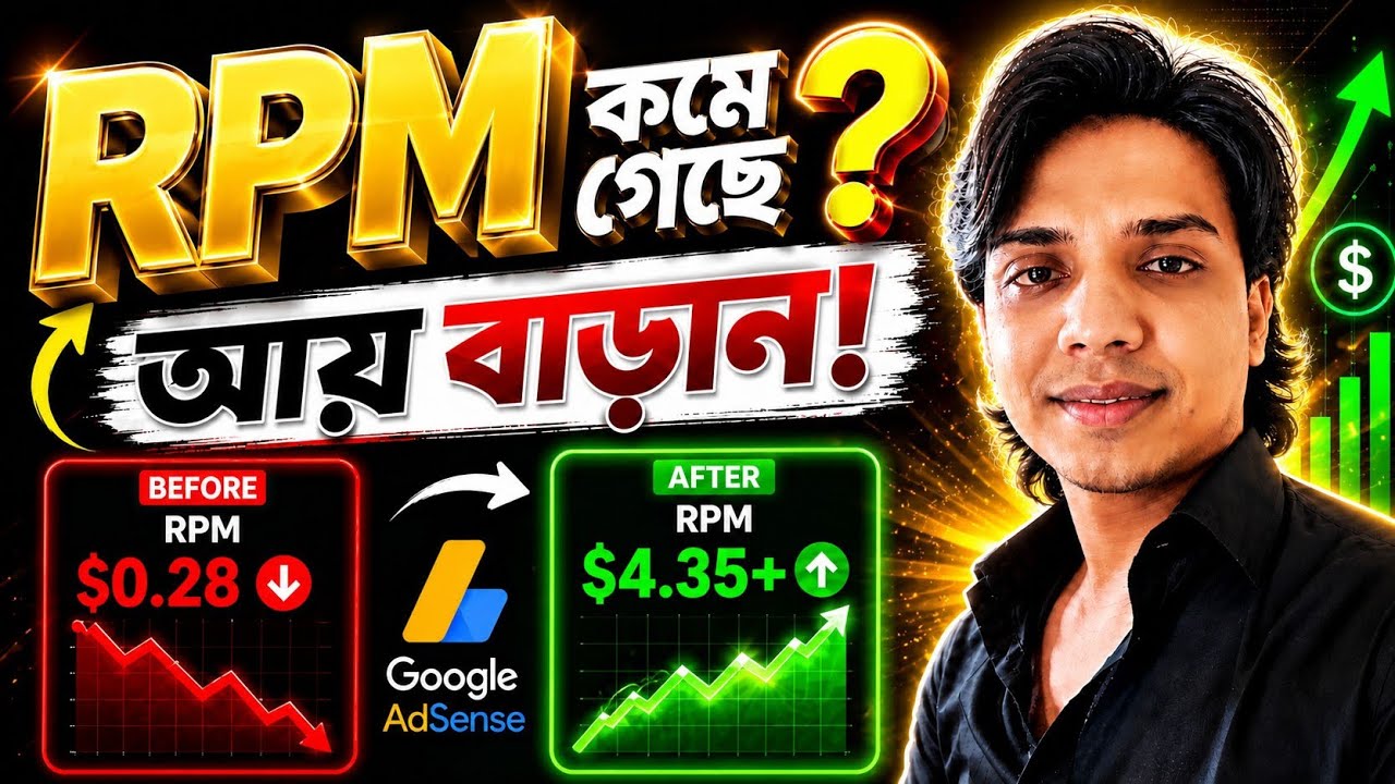 YouTube ইনকাম বাড়ান | Google AdSense CTR & RPM অপটিমাইজ করার সঠিক নিয়ম